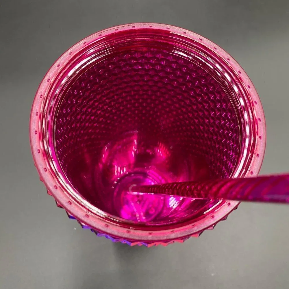 2021 Starbucks Sangria Pink Chrome Studded Venti 24oz Tumbler